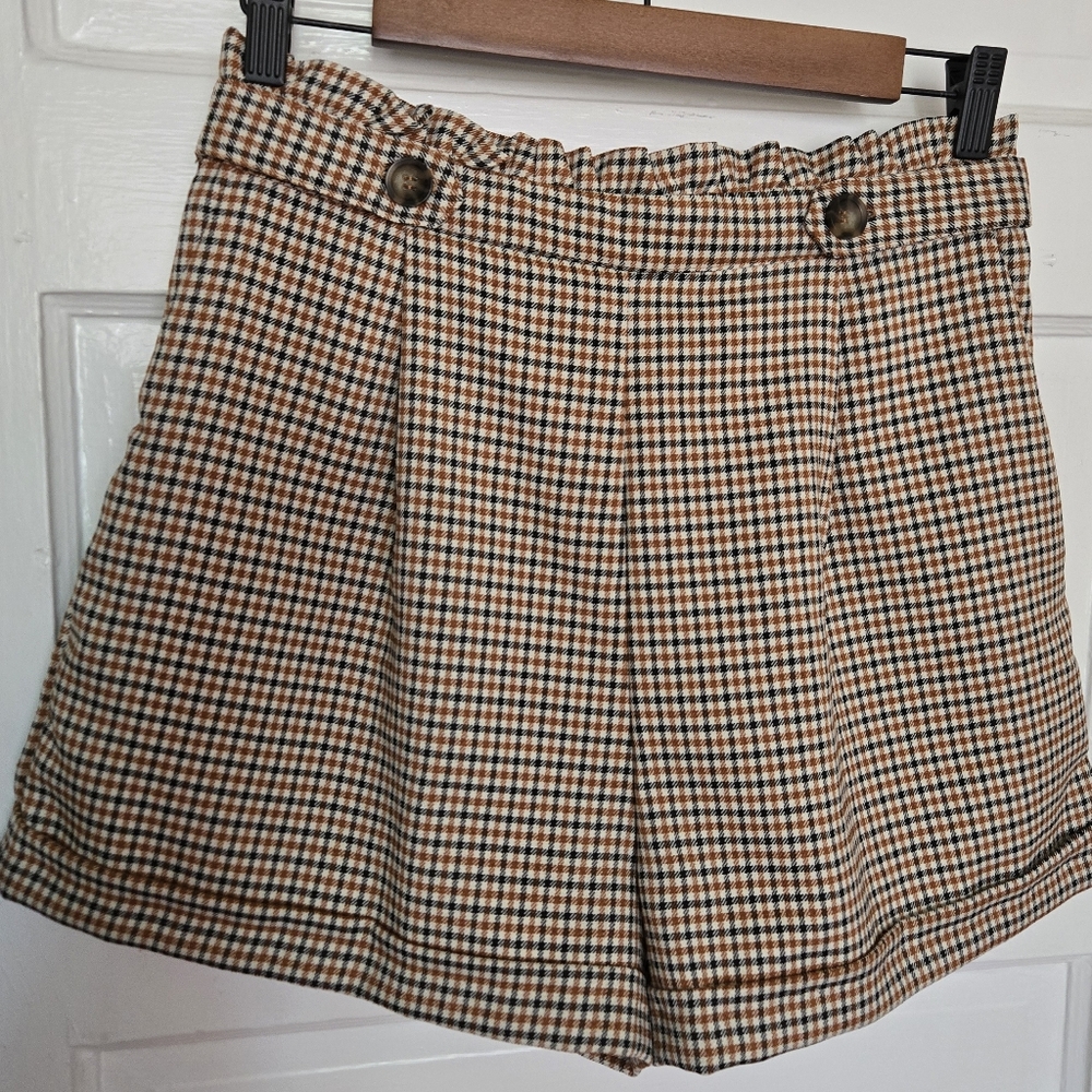 Forever 21 Brown Buffalo Plaid Shorts